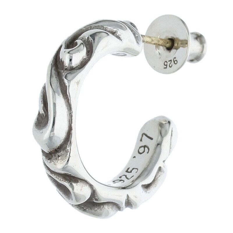(。・ω・。)専用CHROME HEARTS HOOP SCROLL Chrome Hearts Scroll Hoop Silver Earring