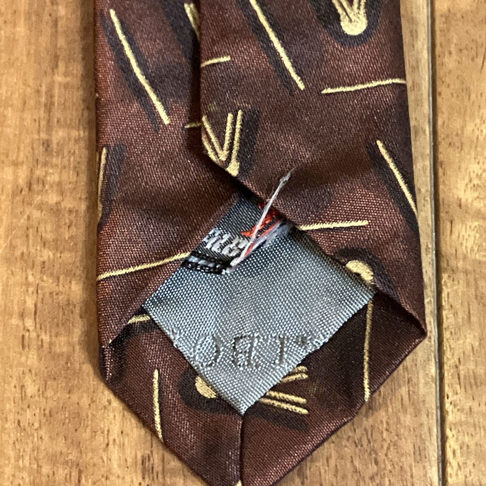 Robert Talbott ROBERT TALBOTT Men's Silk Necktie USA Bronze Modernist Prom Size ONE SIZE - 7 Thumbnail