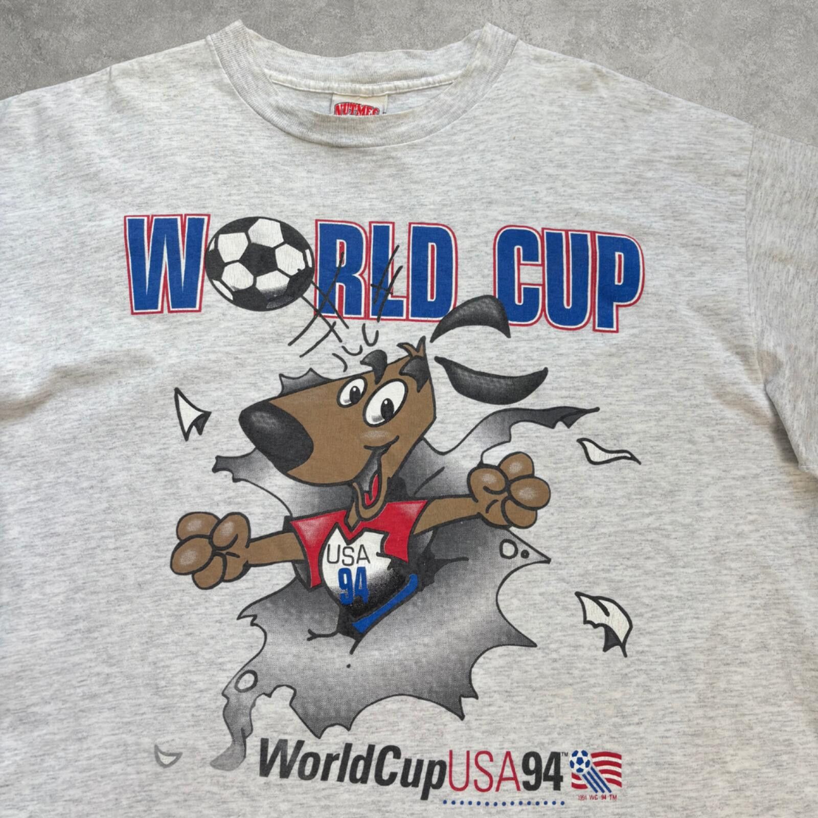 Nutmeg USA Adidas World Cup 1994 Vintage T-Shirt Nutmeg (XXL) Size US XXL / EU 58 / 5 - 3 Thumbnail
