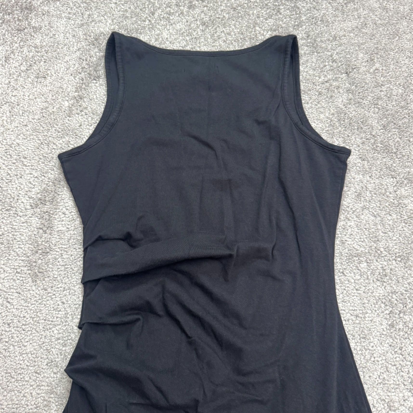 Athleta Athleta Dress XS Womens Black Ruched Knit Sleeveless Scoop Neck Bodycon Short Solid Casual Size XS / US 0-2 / IT 36-38 - 3 Thumbnail