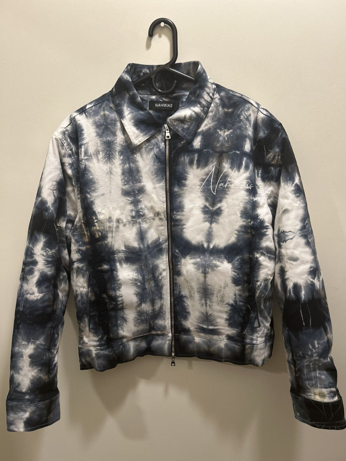 Nahmias Nahmias padded zip jacket blue tie dye Size US M / EU 48-50 / 2 - 1 Thumbnail
