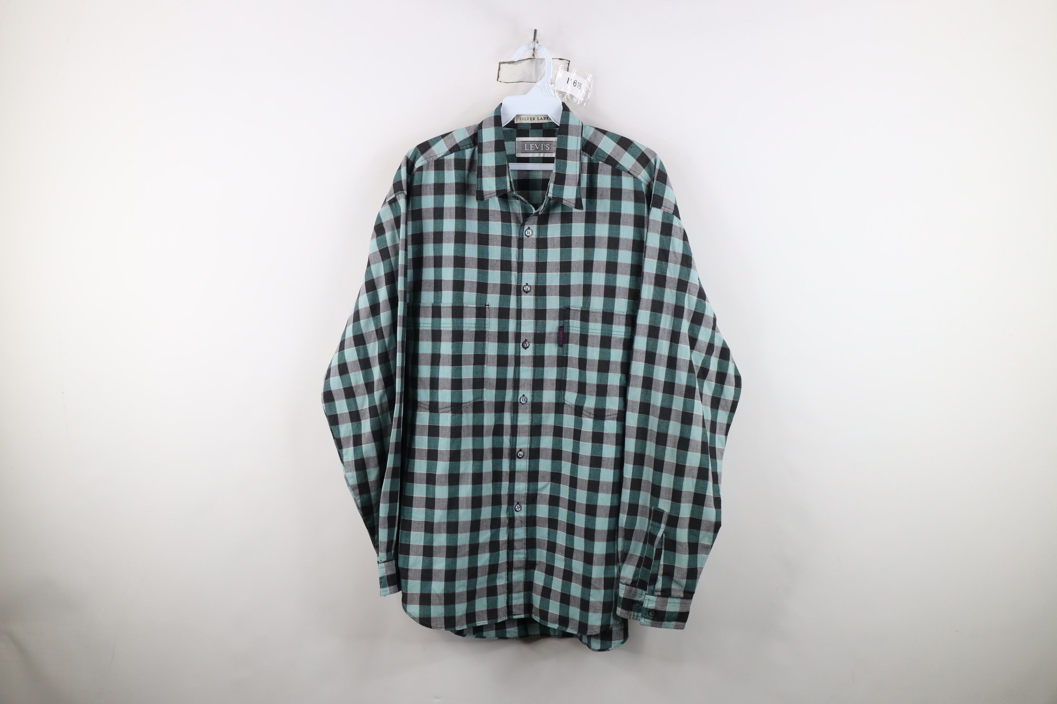 Levi's Vintage 80s Levis Big E Silver Label Collared Button Shirt Size US XL / EU 56 / 4 - 1 Thumbnail