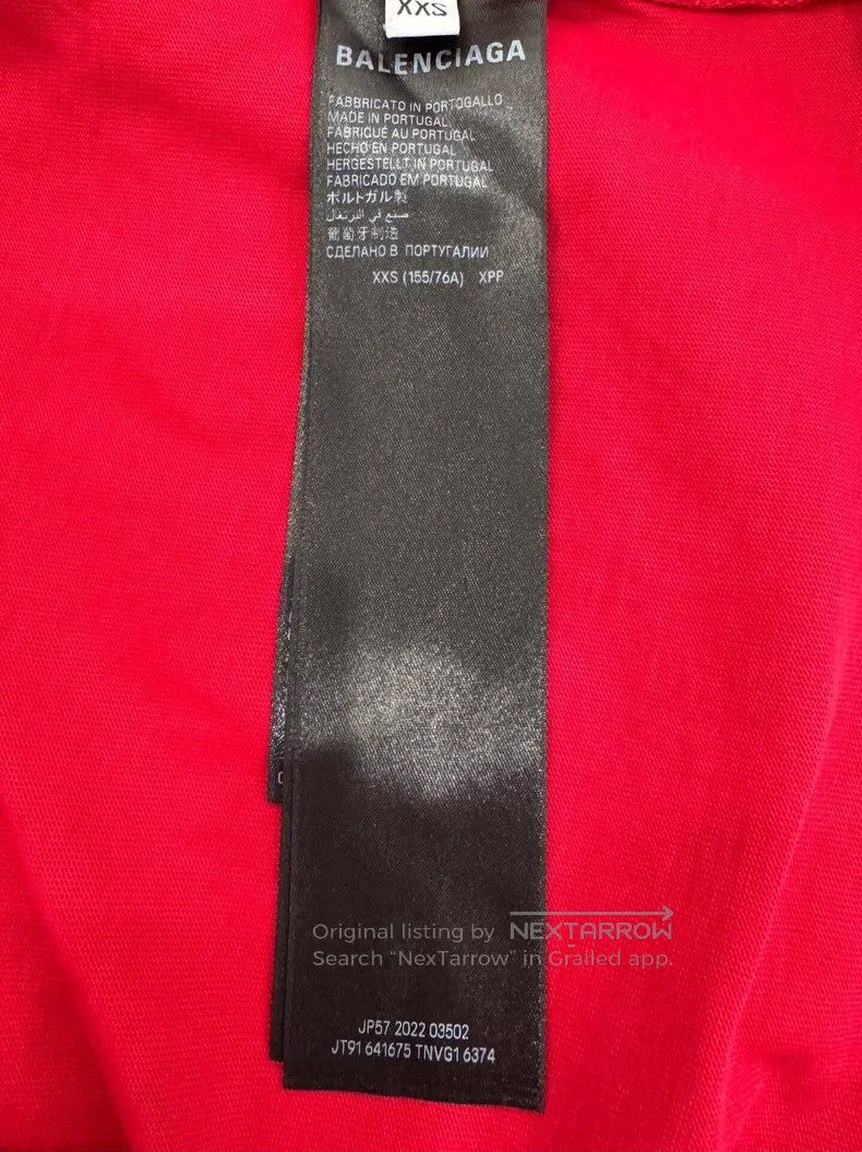 Balenciaga Balenciaga Tape Coca-Cola Letter Logo Red Short Sleeve Size US XXS / EU 40 - 8 Thumbnail