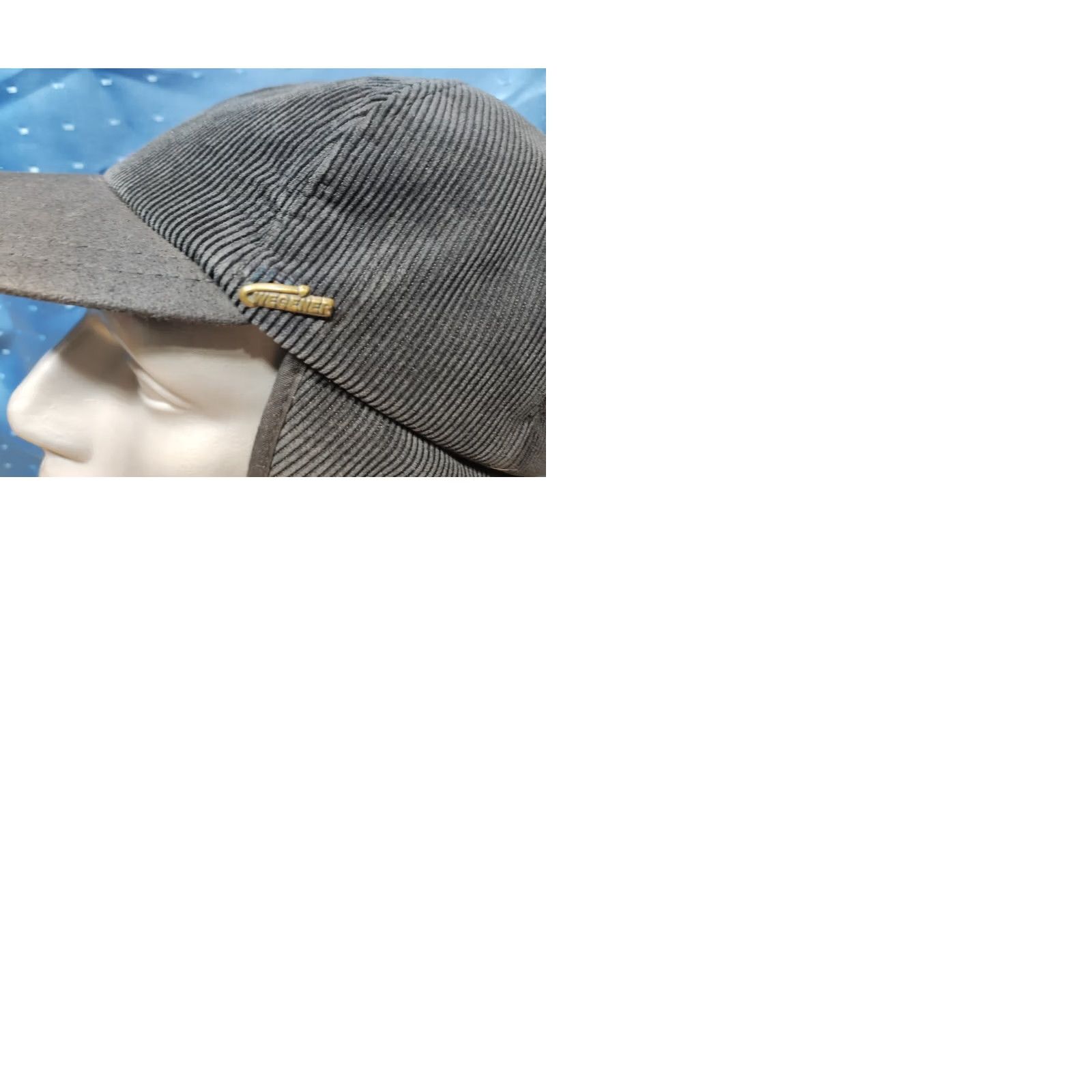 Vintage VINTAGE Wegener Hat Black L-XL Ear Flap Thermal Cover Neck Corduroy Baseball Cap Mens Size ONE SIZE - 9 Thumbnail