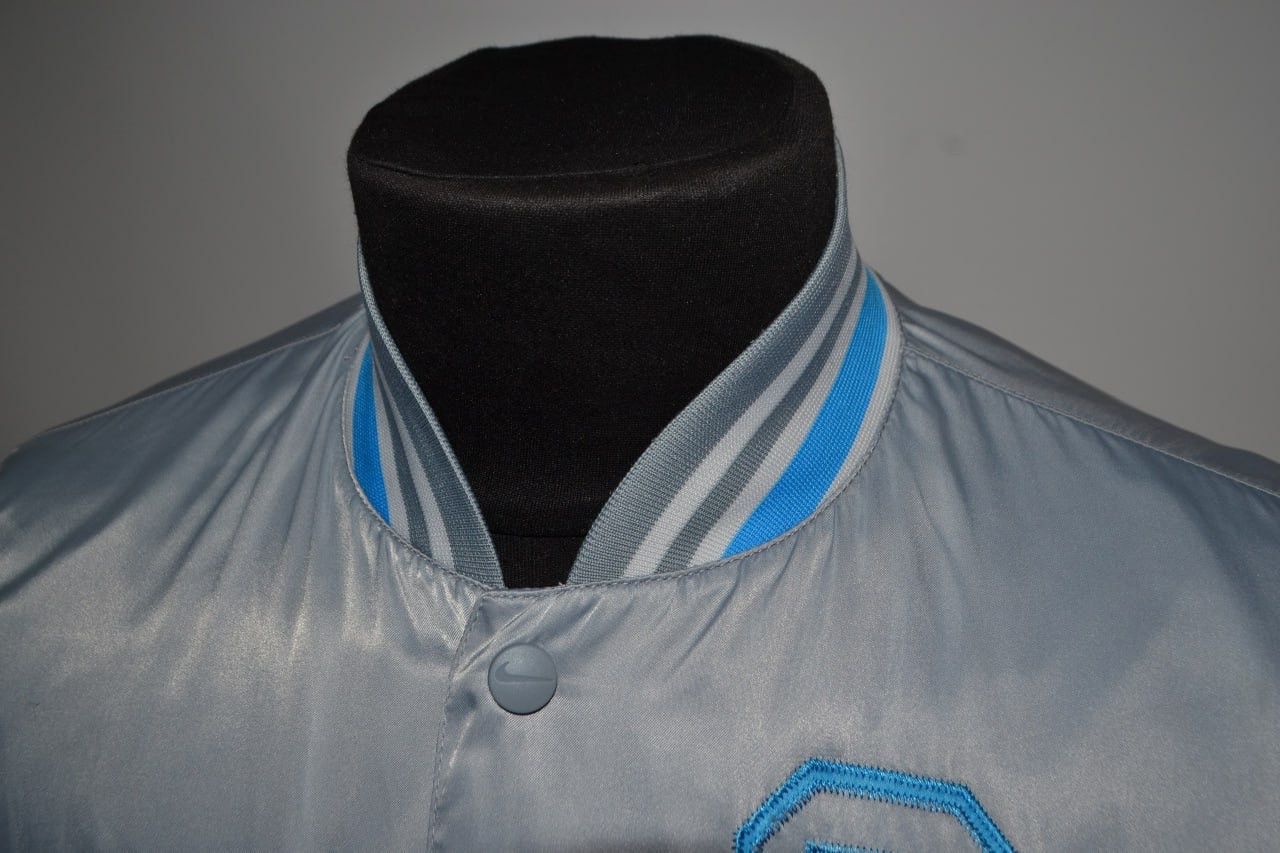 Nike × Vintage Vintage Nike Mens AD Varsity Jacket Satin Gray Size M Size US M / EU 48-50 / 2 - 3 Thumbnail