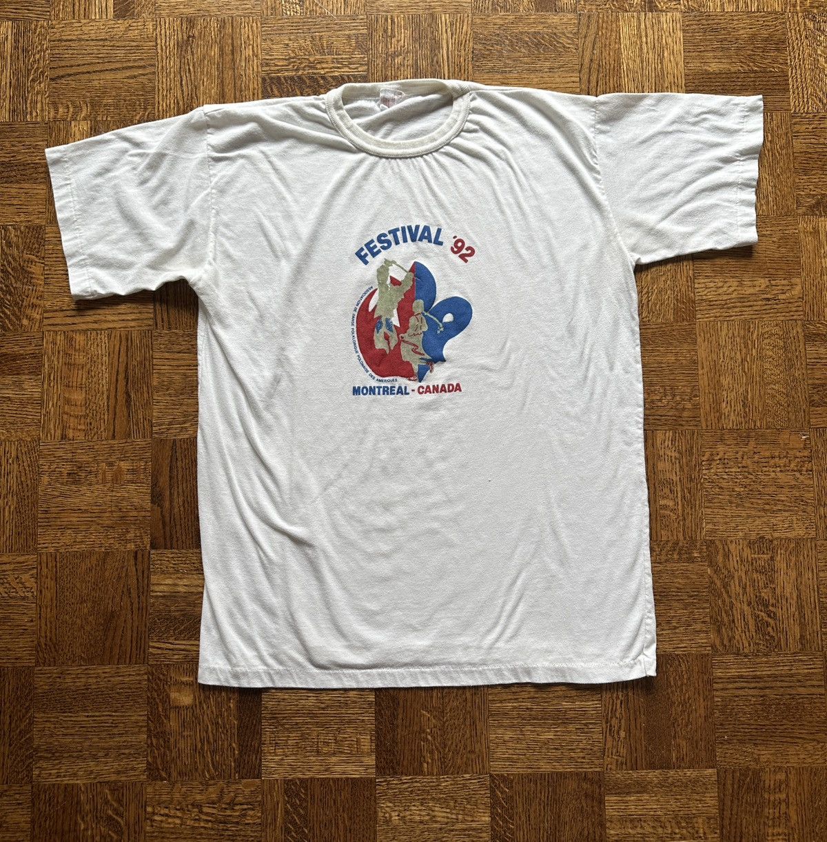 Vintage Vintage 90s Polish Folk Dance Festival Montreal Canada Tee Size US L / EU 52-54 / 3 - 1 Thumbnail