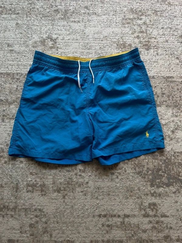 Polo Ralph Lauren Polo Ralph Lauren Sz S Beach Shorts Blue Yellow Small Pony Size US 29 - 1 Thumbnail