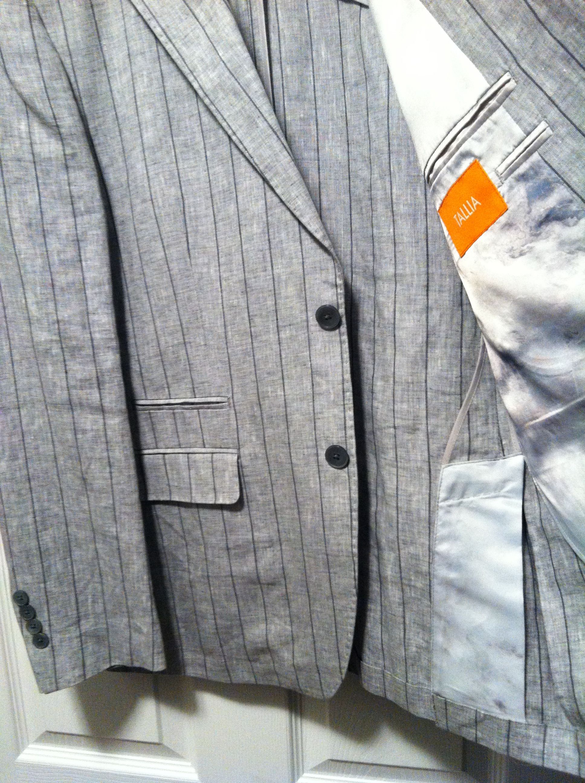 Tallia TALLIA MEN'S NEW 100%LINEN SPORT COAT BLAZER SIZE: 40R Size 40R - 6 Thumbnail