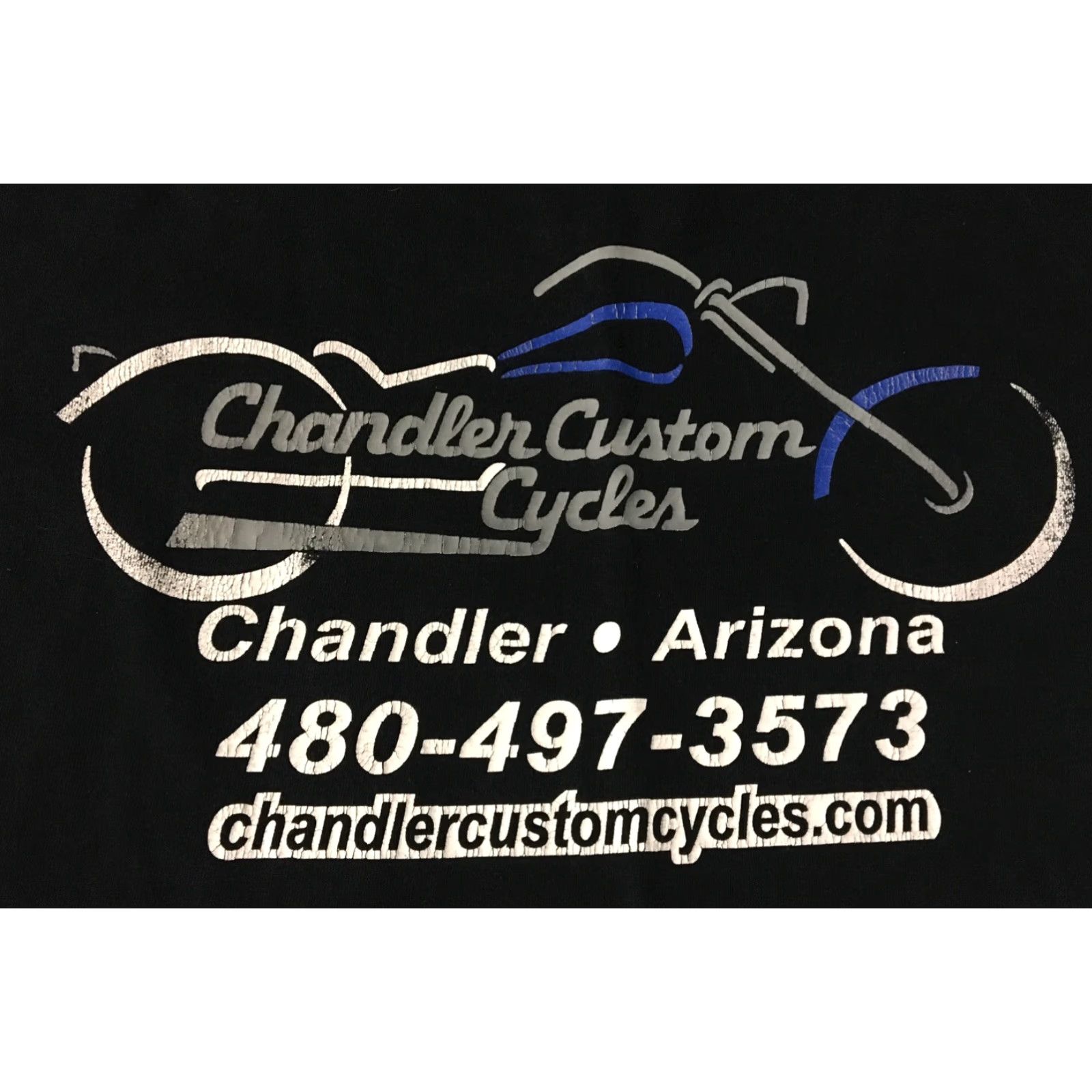 Vintage Vtg Chandler Custom Cycles Faded Paint Shirt XL Grunge Biker Motorcycle Punk 90s Size US XL / EU 56 / 4 - 4 Thumbnail