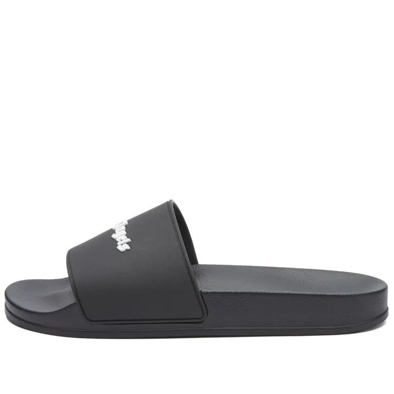 Palm Angels o1s22i1n0824 Rubber Monogram Slides in Black Size US 7 / IT 37 - 1 Thumbnail