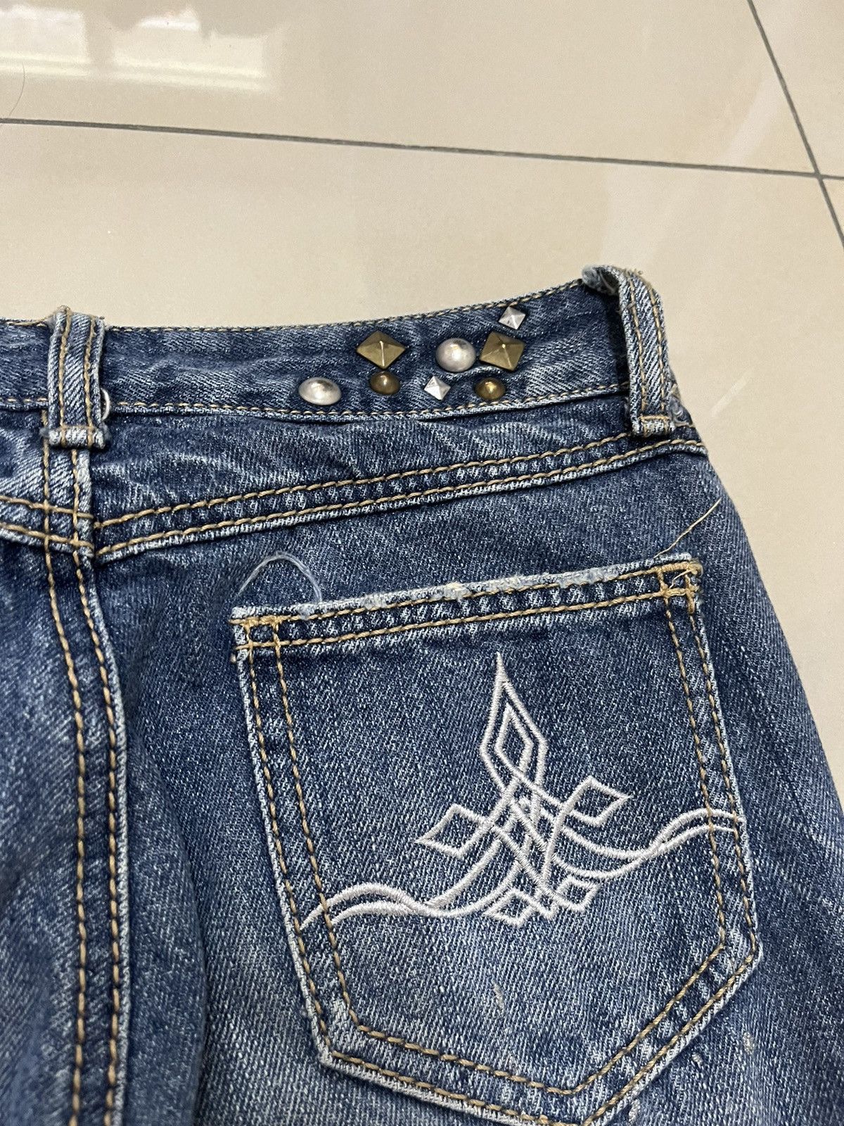 Hysteric Glamour Semantic Design distressed flared silver dust low rise F1 Size US 28 / EU 44 - 17 Thumbnail