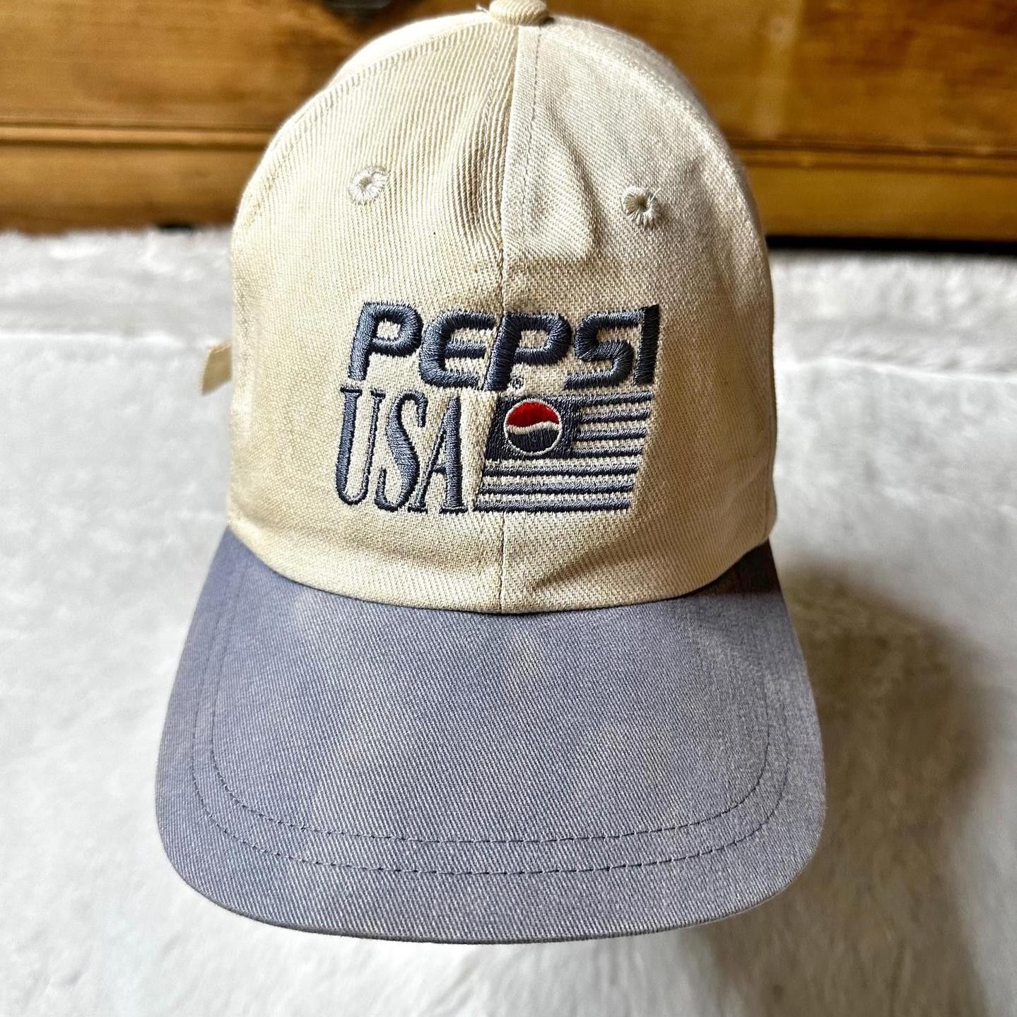 Pepsi × Vintage Vintage 90s Pepsi Strapback Hat Adjustable Unisex Retro Size ONE SIZE - 3 Thumbnail