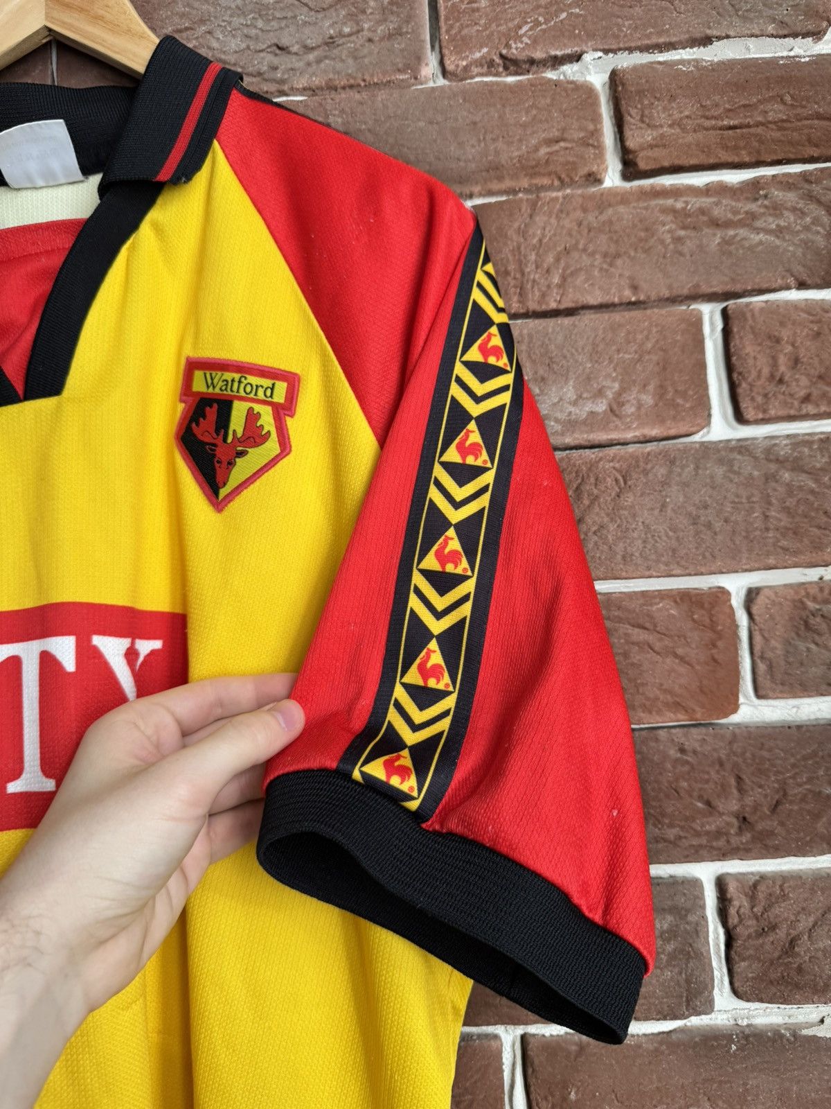Le Coq Sportif Vintage 1998 Le Coq Sportif Watford Premier League Football Size US XL / EU 56 / 4 - 5 Thumbnail