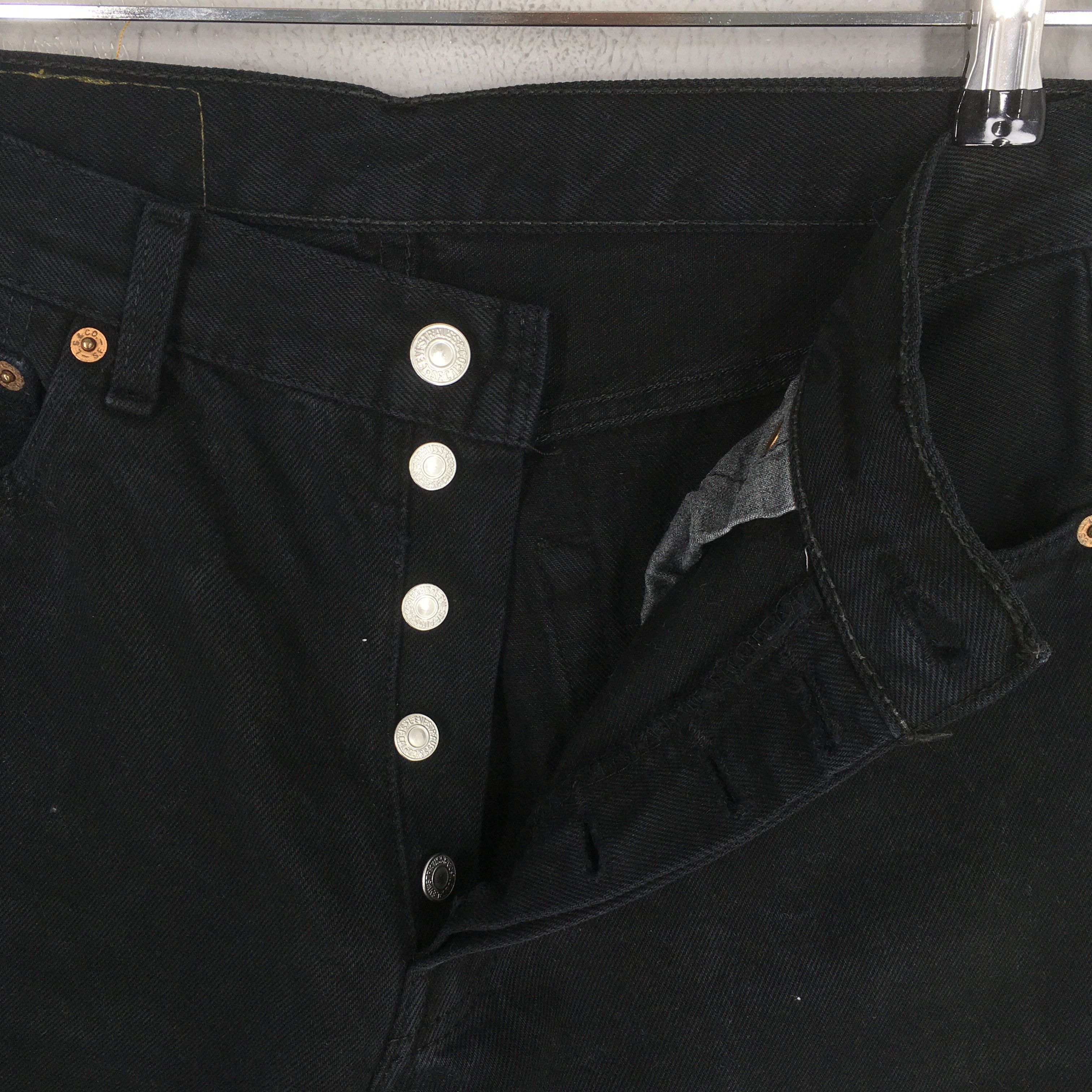 Levi's Size 28x32.5 Vintage 90s Levi's 501 Straight Cut Denim S1682 Size 28" / US 6 / IT 42 - 6 Thumbnail