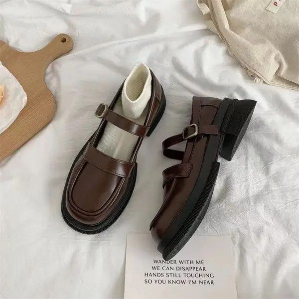 Designer × Japanese Brand × Vintage Retro Japanese Mary Jane British style small leather shoes Size US 7.5 / IT 37.5 - 1 Thumbnail