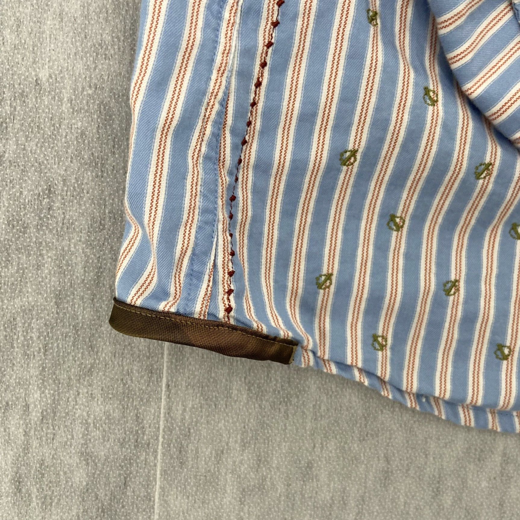 Robert Graham Robert Graham Shirt Adult XL Blue Striped Button-Up Long Sleeve Logo Cotton Mens Size US XL / EU 56 / 4 - 5 Thumbnail