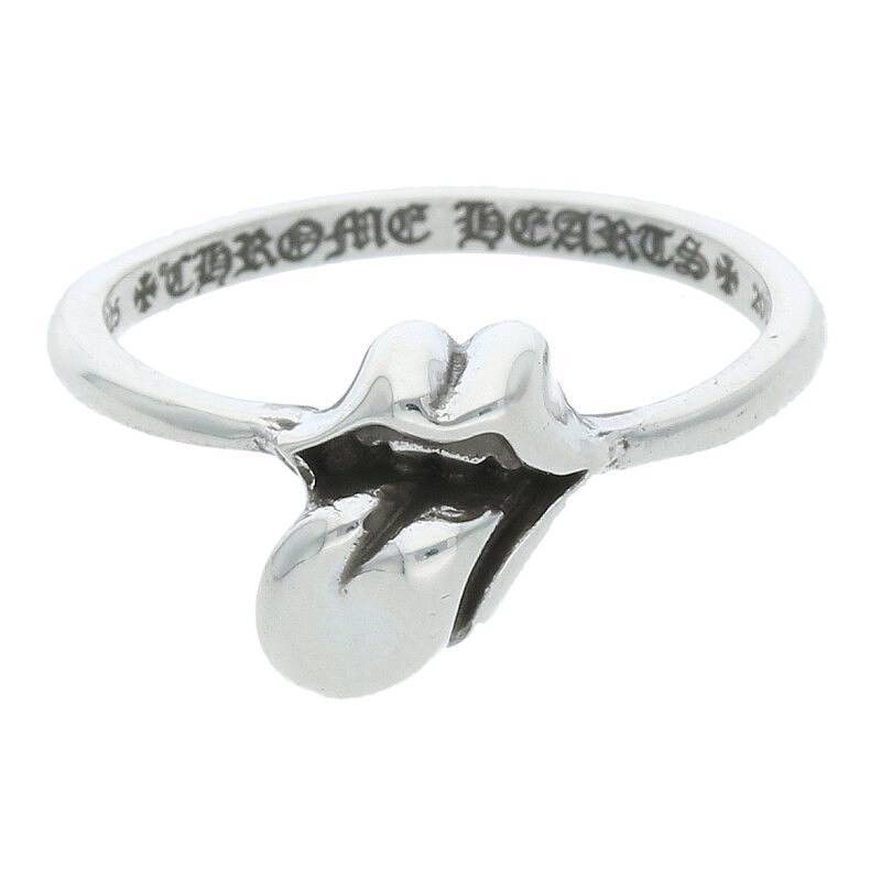 image of Chrome Hearts Bubblegum Kiss Ring - Size 6 in Silver, Men's