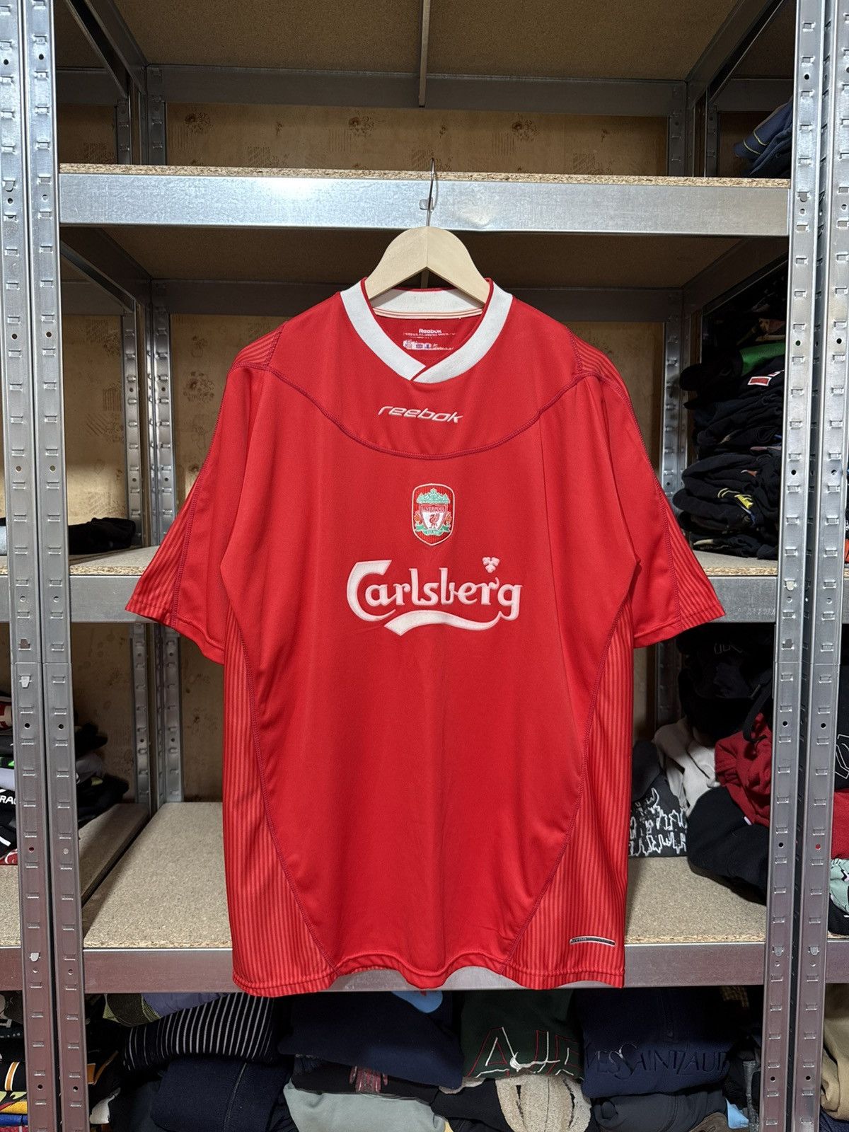 Reebok Vintage Reebok Liverpool 2002 2003 2004 Home Soccer Jersey Size US XL / EU 56 / 4 - 1 Thumbnail