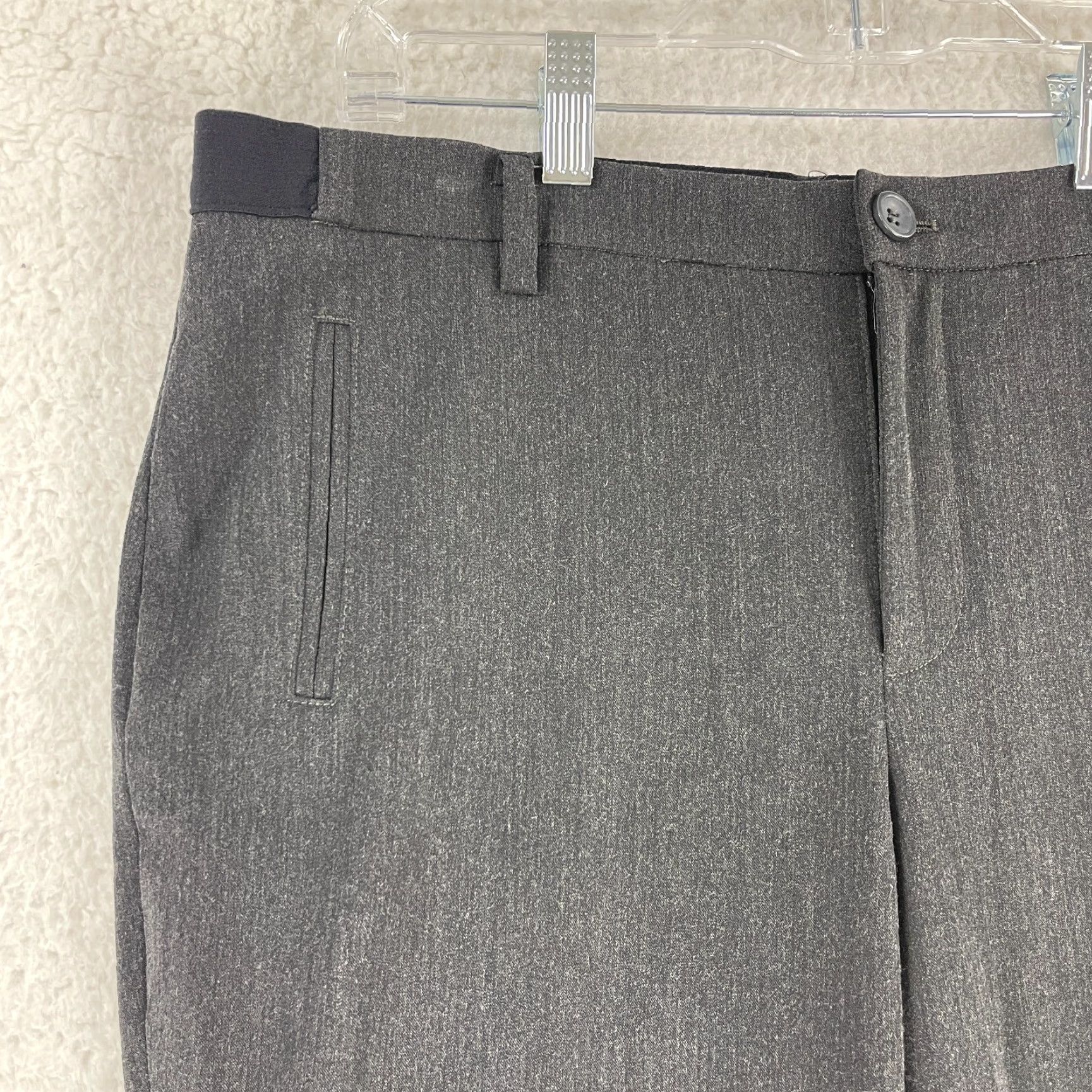 NYDJ NYDJ Gray Straight Leg Dress Pants Womens Mid-Rise Flat Front Workwear Size 10P Size 32" / US 10 / IT 46 - 4 Thumbnail