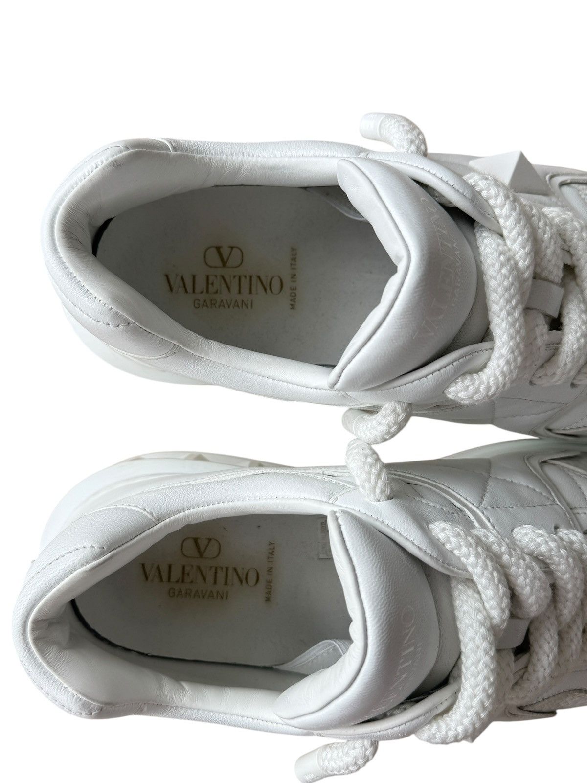 Valentino Valentino One Stud XL White Trainer Sneakers Size US 11.5 / EU 44-45 - 12 Thumbnail