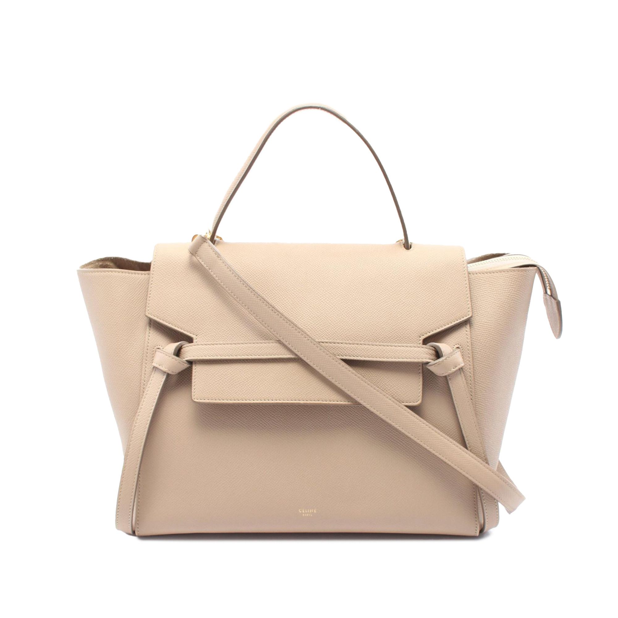 Celine Mini Leather Belt Bag Satchel in Brown, Women's