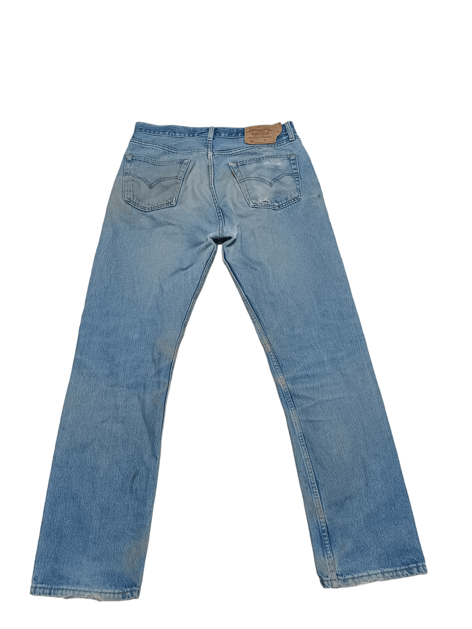 Levi's Vintage Clothing DIRTY DISTRESSED 90S MADE IN UK LEVIS 501 W34 L32 JEANS Size US 34 / EU 50 - 2 Thumbnail