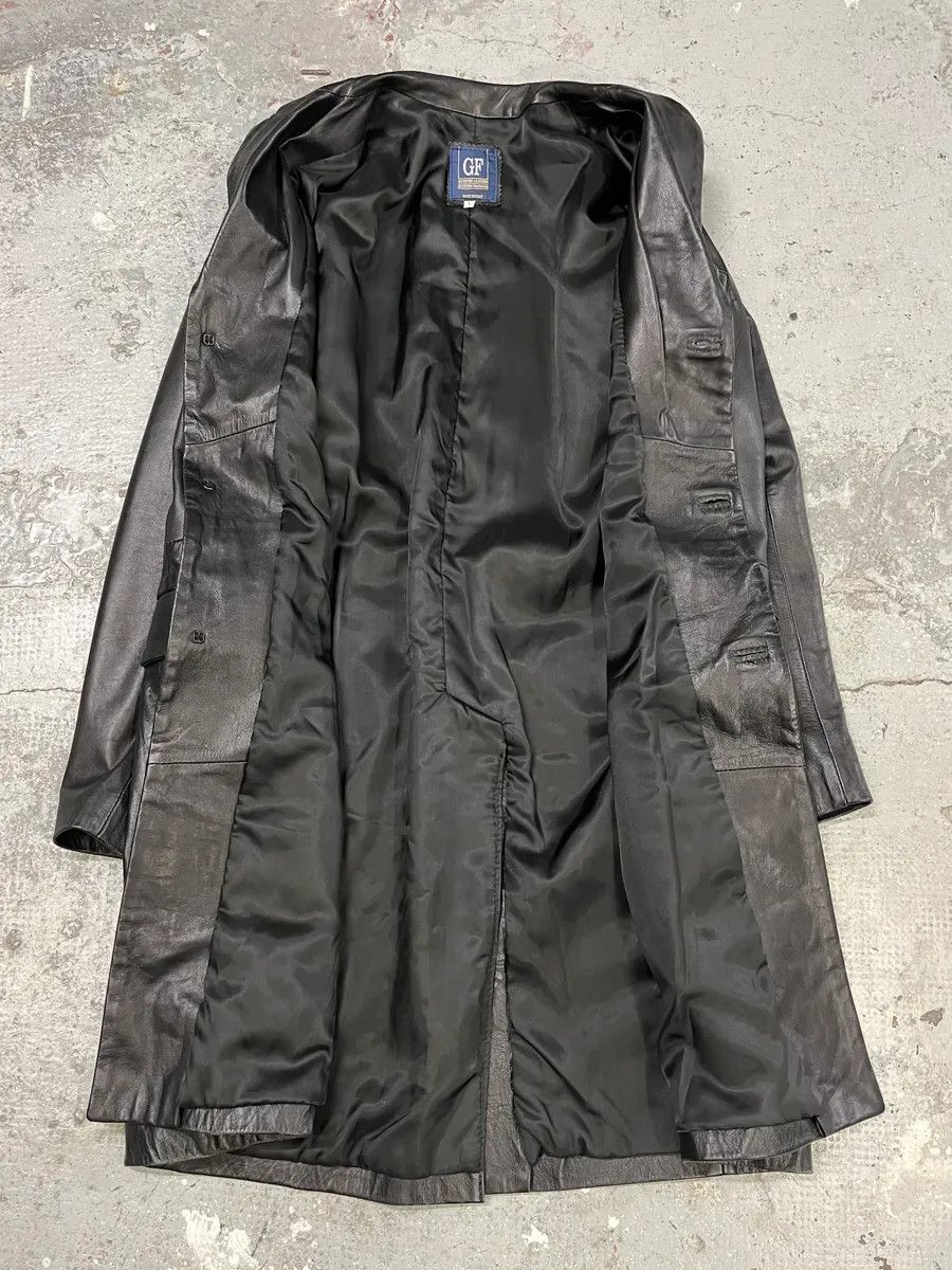 Gianfranco Ferre 2000s Gianfranco Ferré Black Matrix Long Trench Leather Jacket Size US L / EU 52-54 / 3 - 9 Thumbnail