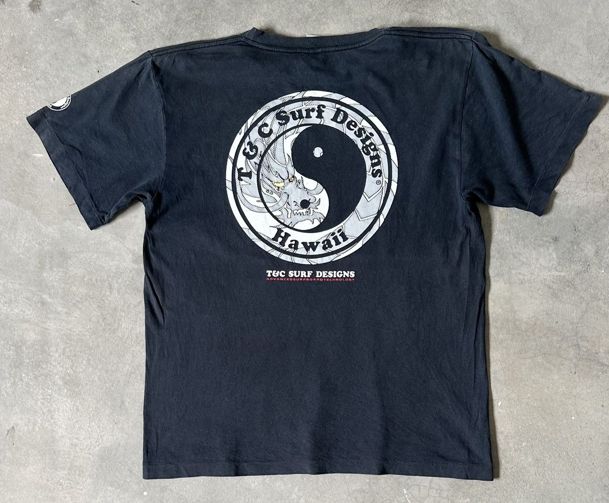 Vintage VINTAGE T&C SURF DESIGN DRAGON PRINT DISTRESSED TEE Size US M / EU 48-50 / 2 - 1 Thumbnail