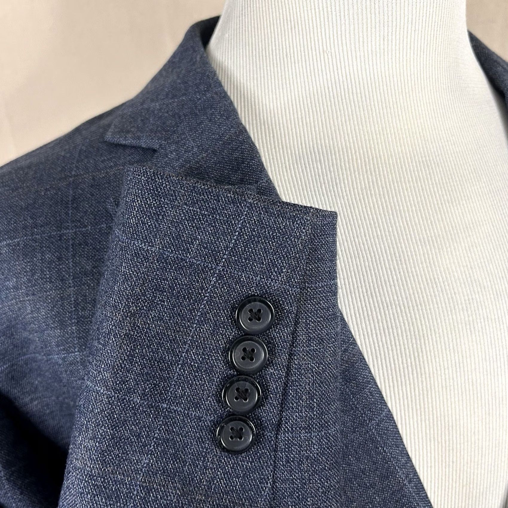 Pronto Uomo Pronto Uomo 52R Sport Coat Wool Blend Blue Plaid Two Button Double Vented Size US XS / EU 42 / 0 - 5 Thumbnail