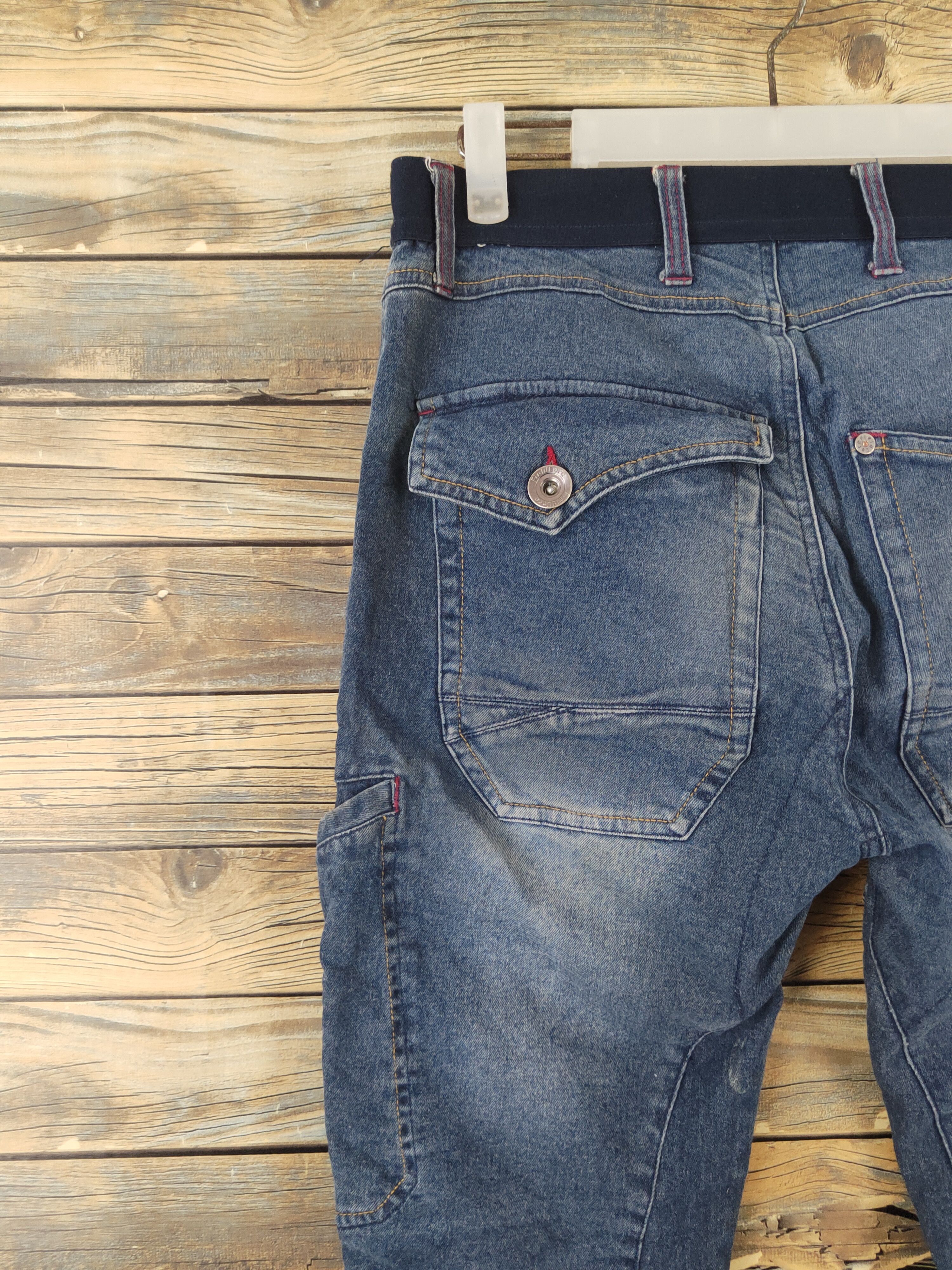 Japanese Brand FieldCore Distressed Ripped cargo denim Jeans #W1861 Size US 30 / EU 46 - 8 Thumbnail