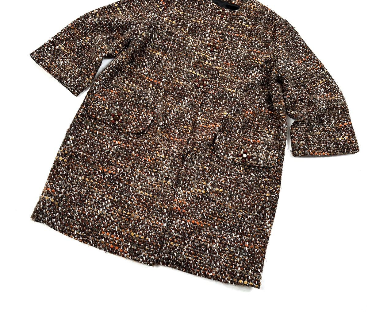 Dolce & Gabbana DOLCE & GABBANA TWEED Bouclé Texture Luxury Coat Jacket - 48 Size XL / US 12-14 / IT 48-50 - 15 Thumbnail