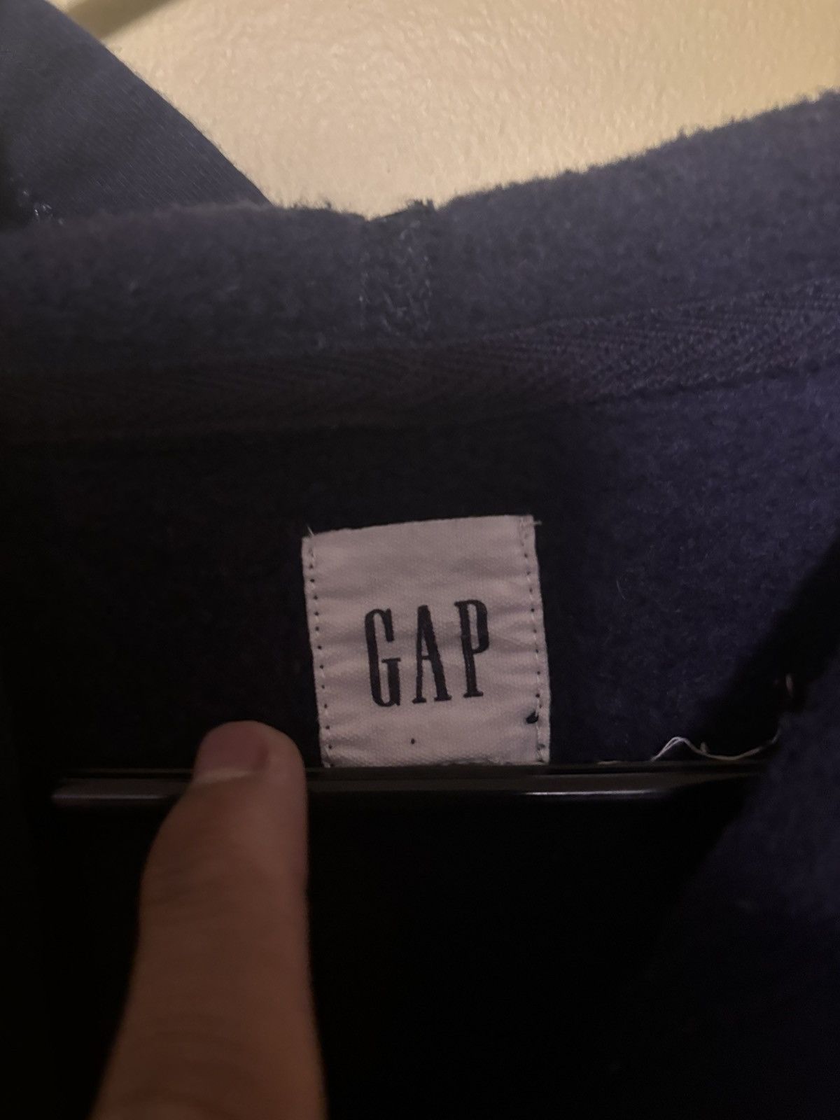 Gap GAP Men's Logo Fleece Hooded Sweatshirt Navy Adult Large Size US L / EU 52-54 / 3 - 3 Thumbnail
