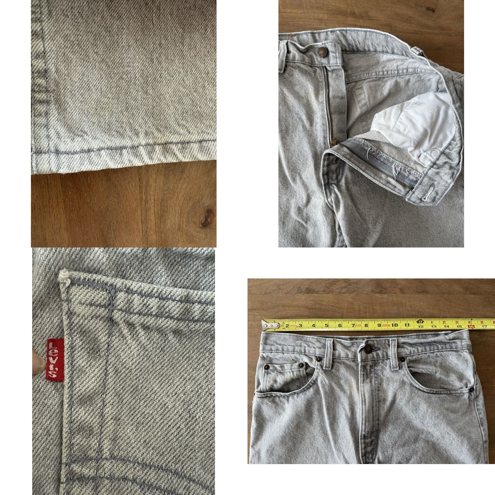 Levi's VINTAGE Levi's 505 Jeans Regular Fit Denim Acid Wash Gray 33x30 Mens Jeans 5-Pocket City Grunge 80s 90s Levi's 500 Series USA Vintage ReplacementTitle Size US 33 - 8 Thumbnail