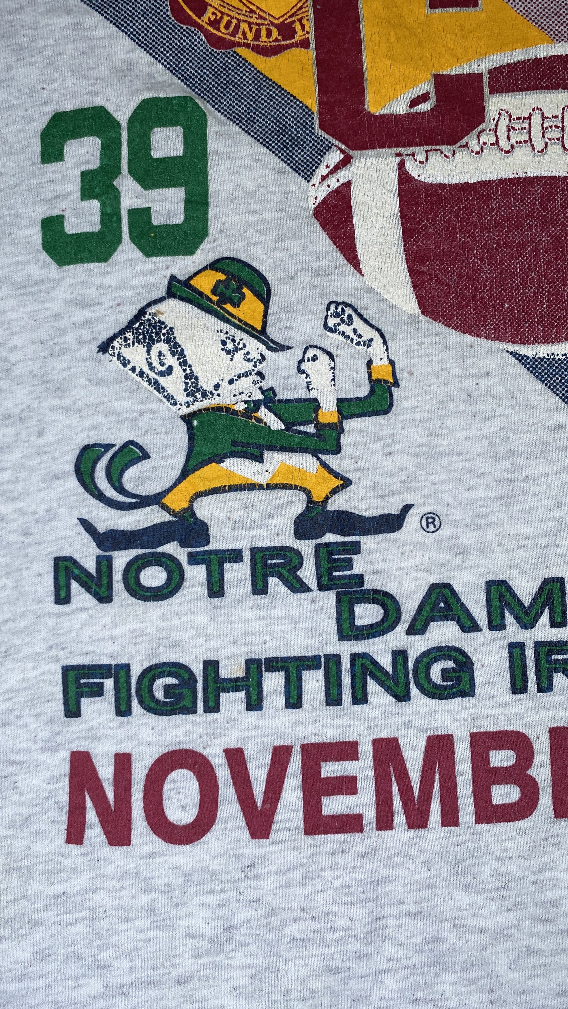 NCAA Vintage 1993 Boston College vs Notre Dame Game Day Tee Size US L / EU 52-54 / 3 - 3 Thumbnail
