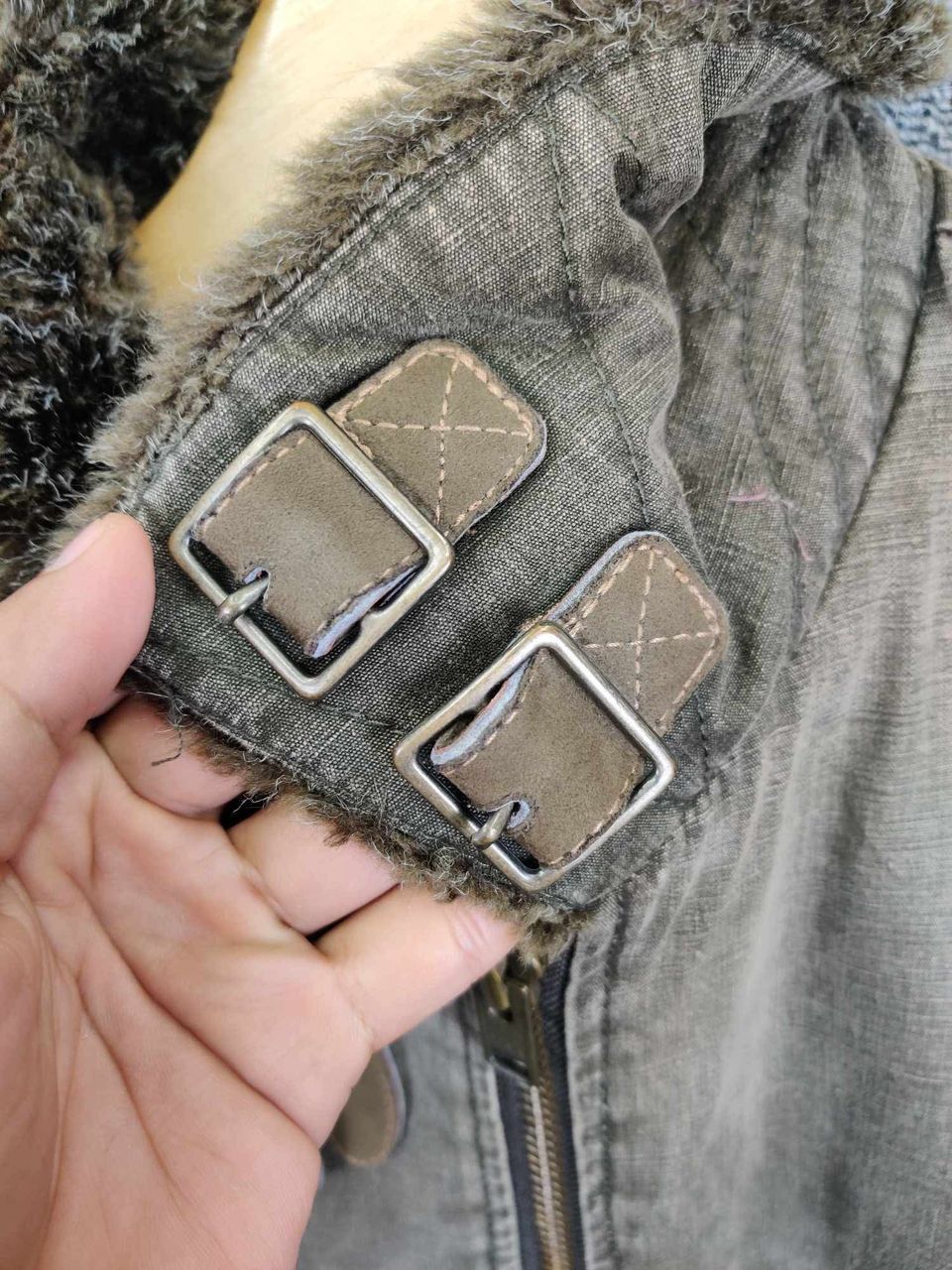 Johnbull Vintage John Bull Kojima Japan Denim Shearling Fur Jacket Size US L / EU 52-54 / 3 - 9 Thumbnail
