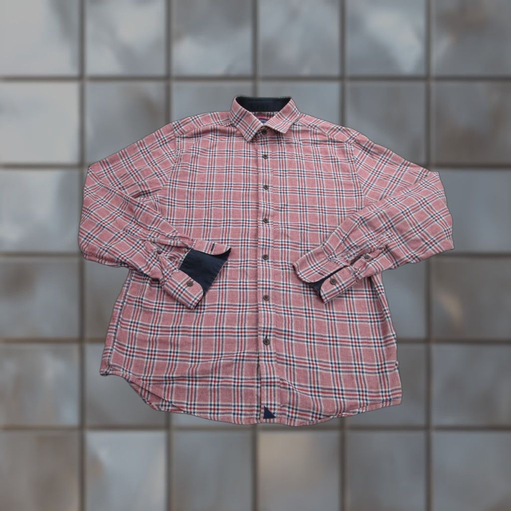 UNTUCKit UNTUCKit Shirt Mens Medium Red Blue White Plaid Button-Down Long Sleeve Casual Size US M / EU 48-50 / 2 - 1 Thumbnail
