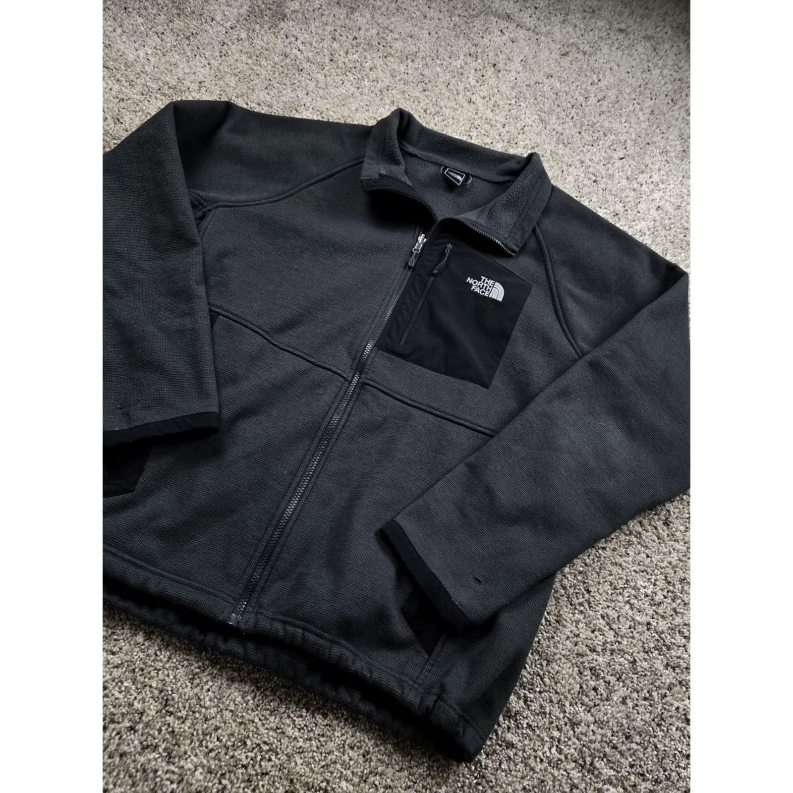 The North Face The North Face Windwall Jacket Mens XL Gray Full Zip Pockets Outdoor Lobo Windbreaker Fleece Overall Size US XL / EU 56 / 4 - 2 Thumbnail