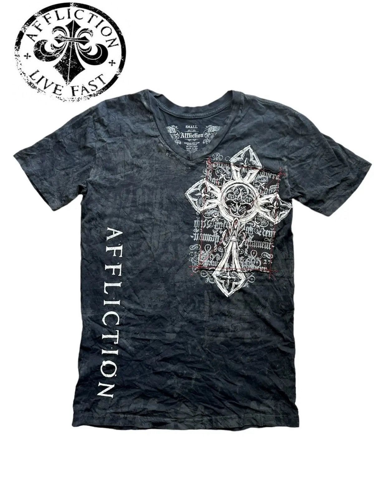 Affliction Crazy Y2K Affliction Wings Cyber Grunge Punk White Tee Size US S / EU 44-46 / 1 - 1 Thumbnail