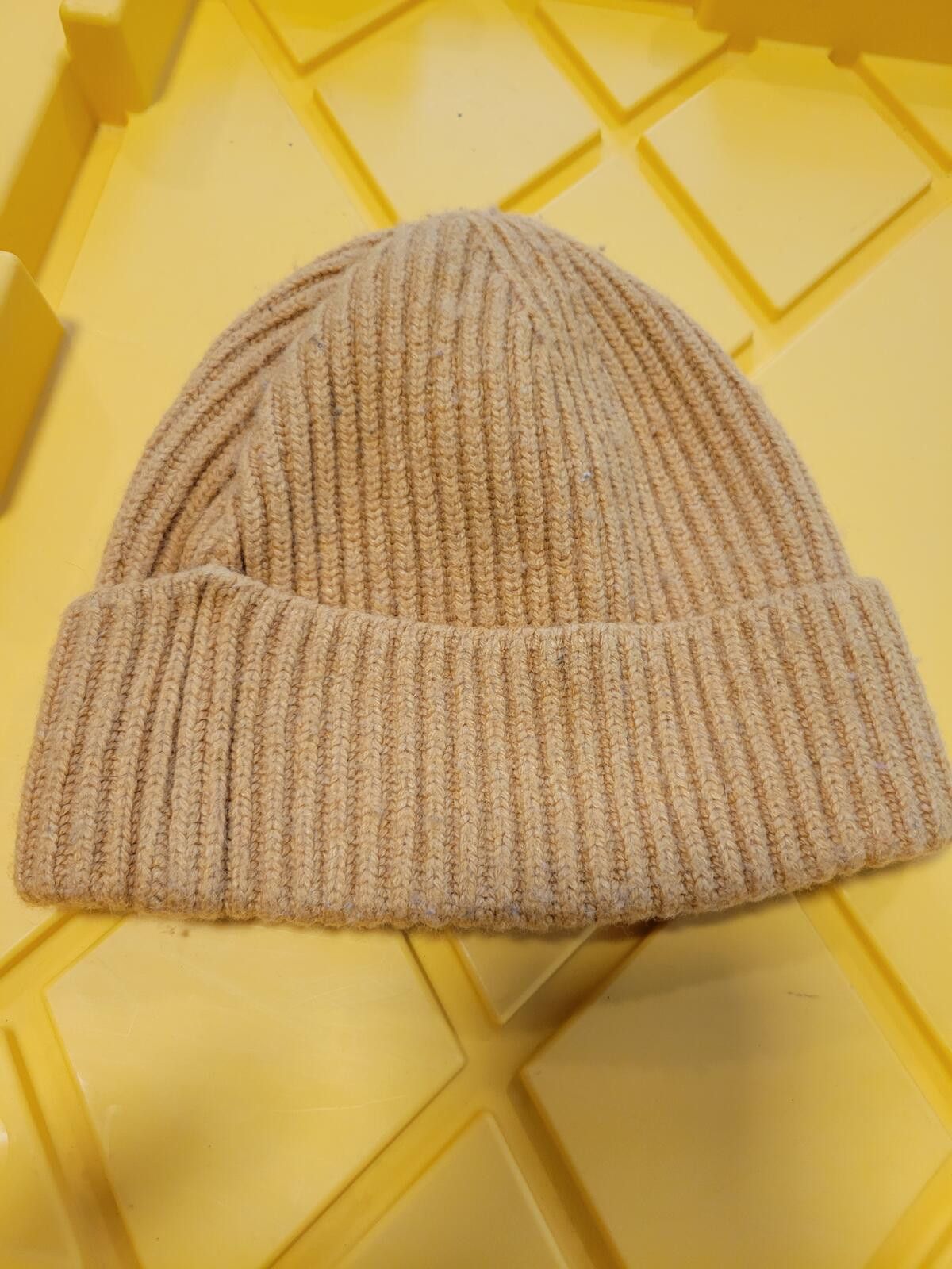 H&M H&M One Size Mustard Yellow Ribbed Knit Beanie Hat Size ONE SIZE - 2 Thumbnail