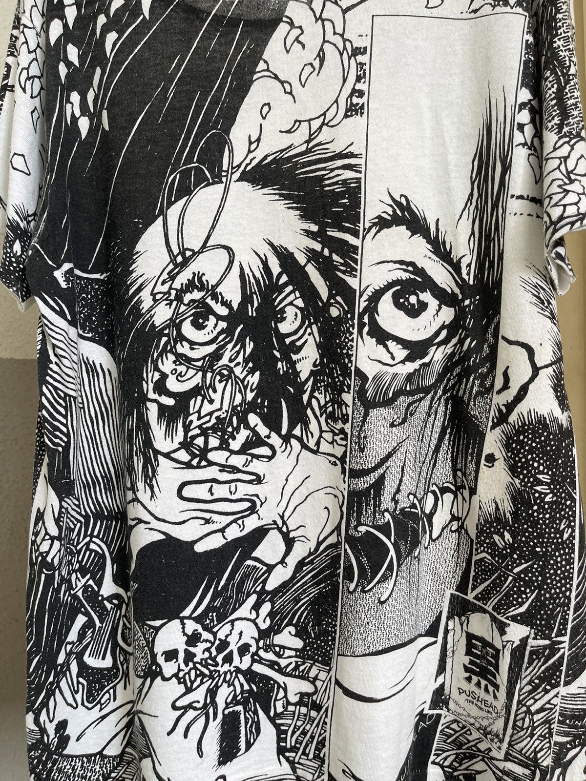 Band Tees × Vintage 1990 Vintage Septic Death Pushead Kuro Line Size US L / EU 52-54 / 3 - 6 Thumbnail