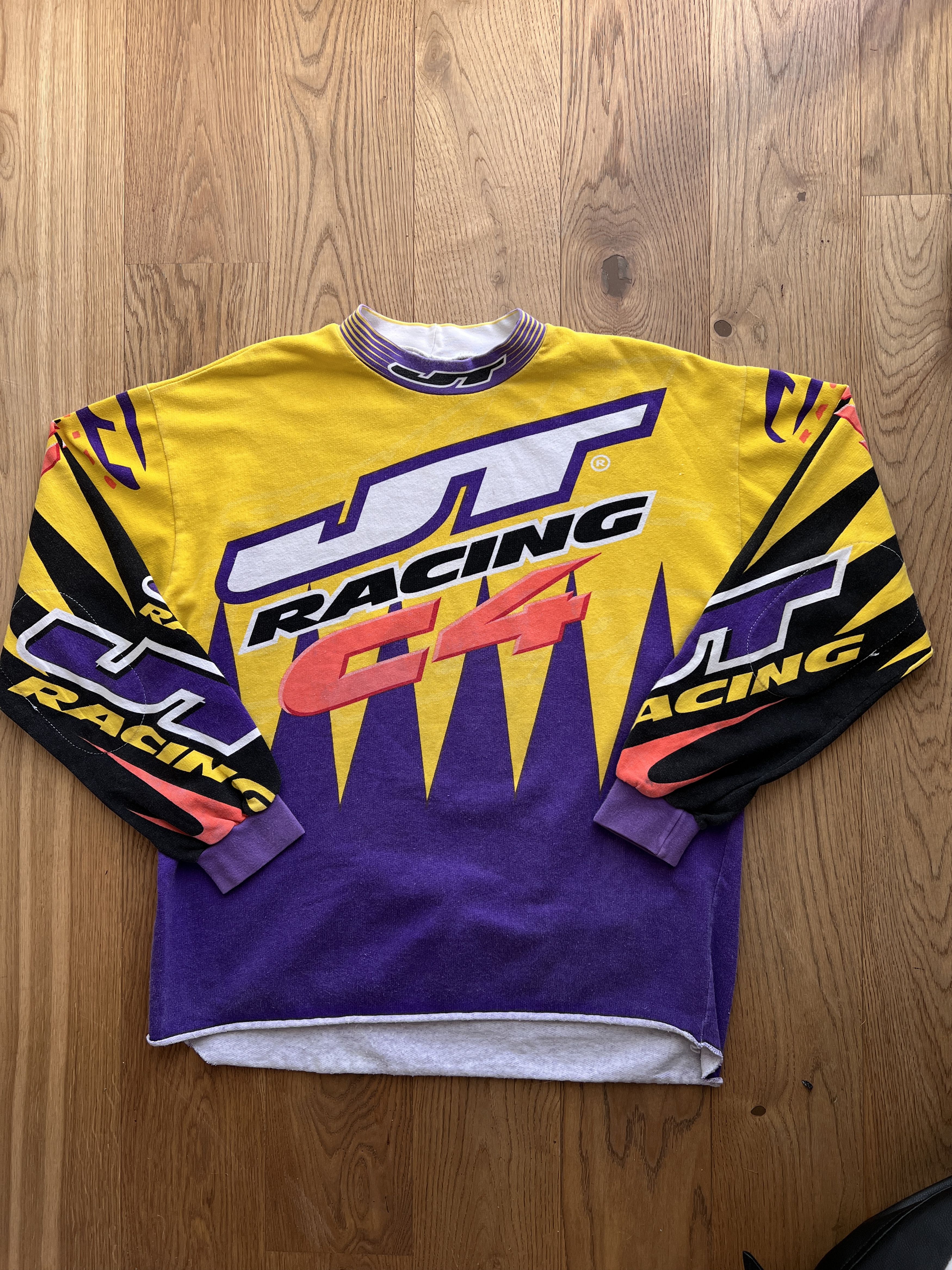 Vintage Rare JT Racing C4 vintage 90s sweatshirt jersey baggy boxy Size US L / EU 52-54 / 3 - 18 Thumbnail