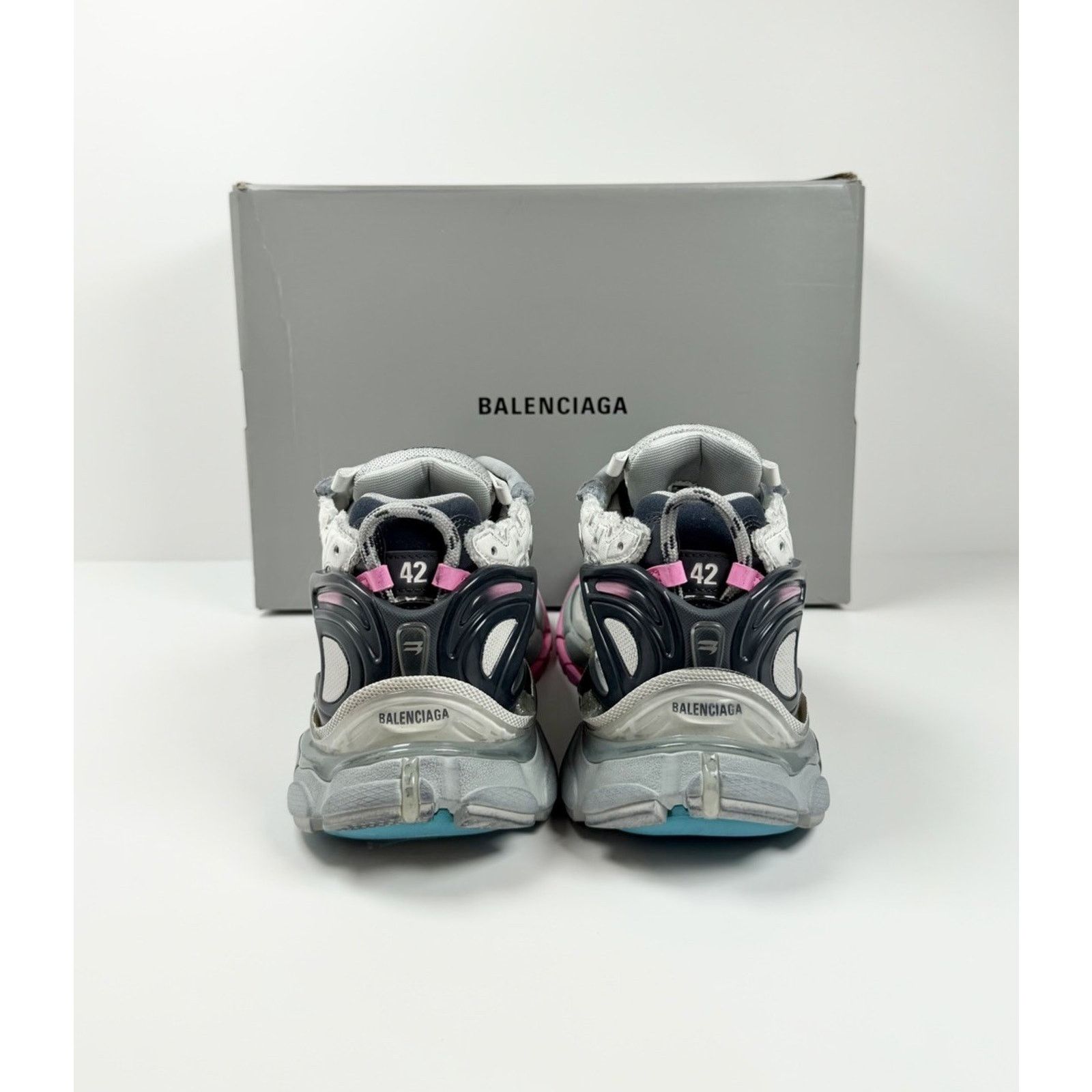 Balenciaga Size 42EU/9US - Balenciaga Runner Grey Pink Blue NEW! Size US 9 / EU 42 - 4 Thumbnail