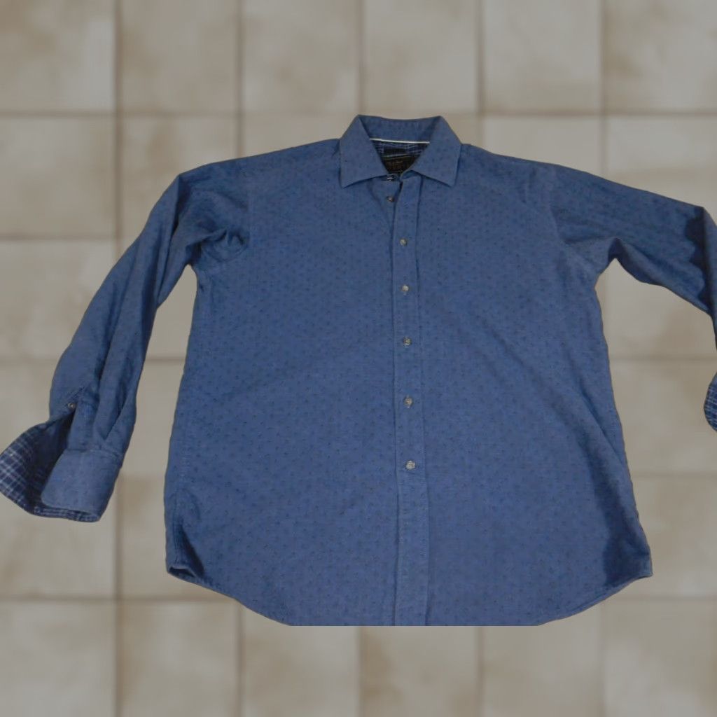 Jos. A. Bank Jos. A. Bank Mens Shirt M Red Plaid Button-Up Collared Long Sleeve Cotton Knit Classic Fit Size US M / EU 48-50 / 2 - 1 Thumbnail