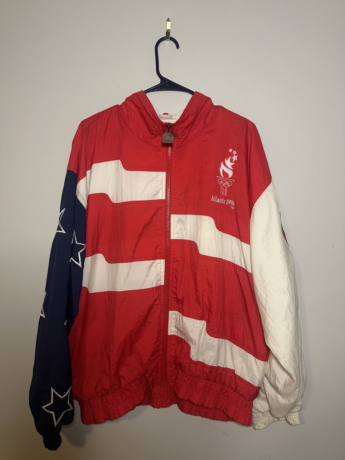 Logo Athletic 1996 Atlanta Olympics USA track Jacket Size US L / EU 52-54 / 3 - 3 Thumbnail