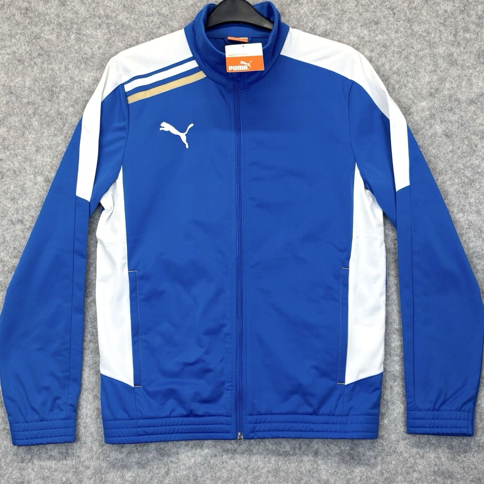 Puma PUMA Track Jacket Small Mens Esito Royal Blue White Zip Up BNWT Size US S / EU 44-46 / 1 - 2 Thumbnail