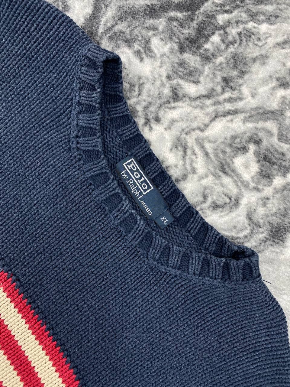 Polo Ralph Lauren Vintage Polo Ralph Lauren USA Flag Knit Sweater Wool 90s Size US XL / EU 56 / 4 - 5 Thumbnail