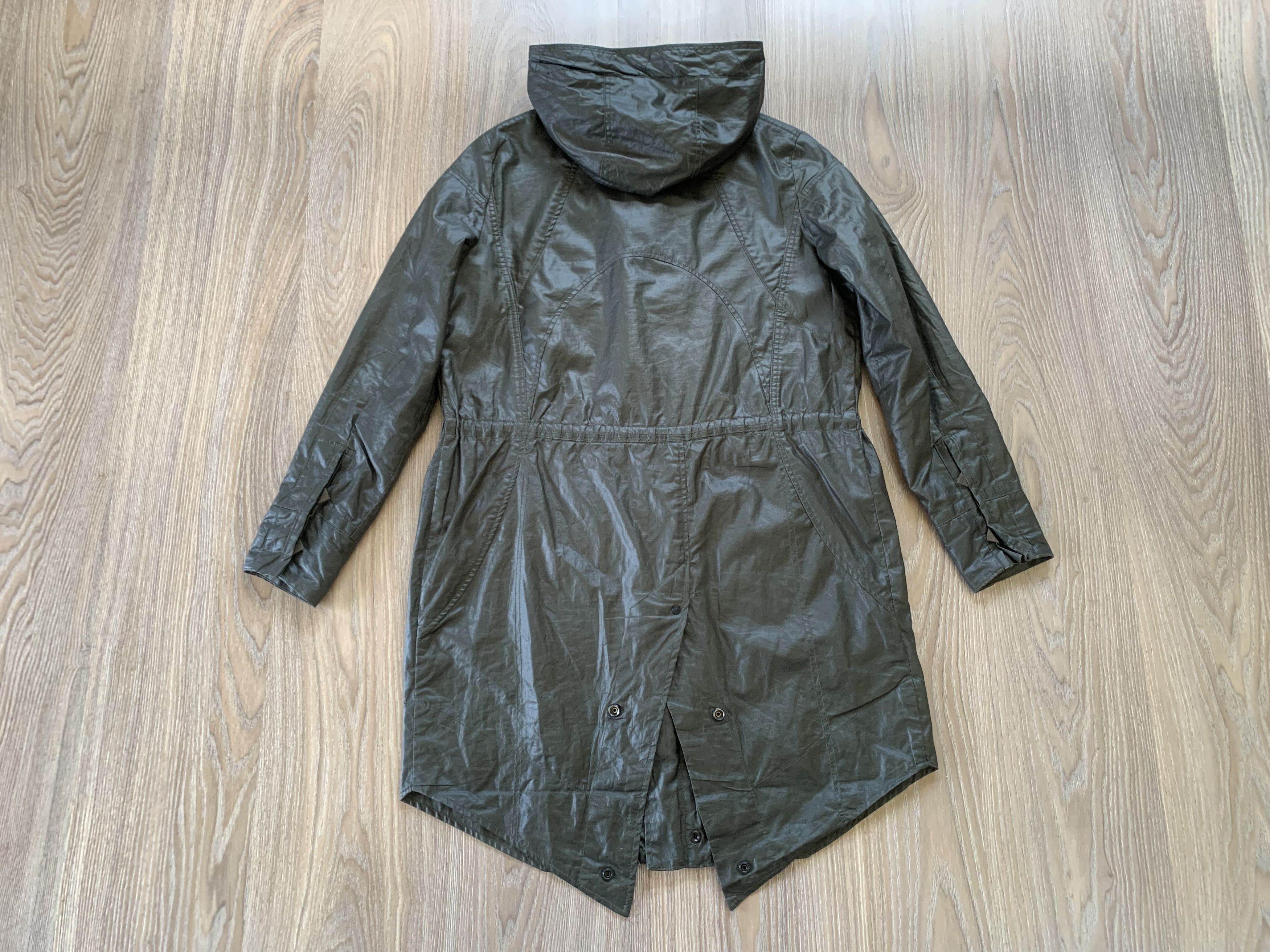G-Star Womens G Star Raw Legion Parka Khaki Wax Trench Coat Size XS / US 0-2 / IT 36-38 - 3 Thumbnail