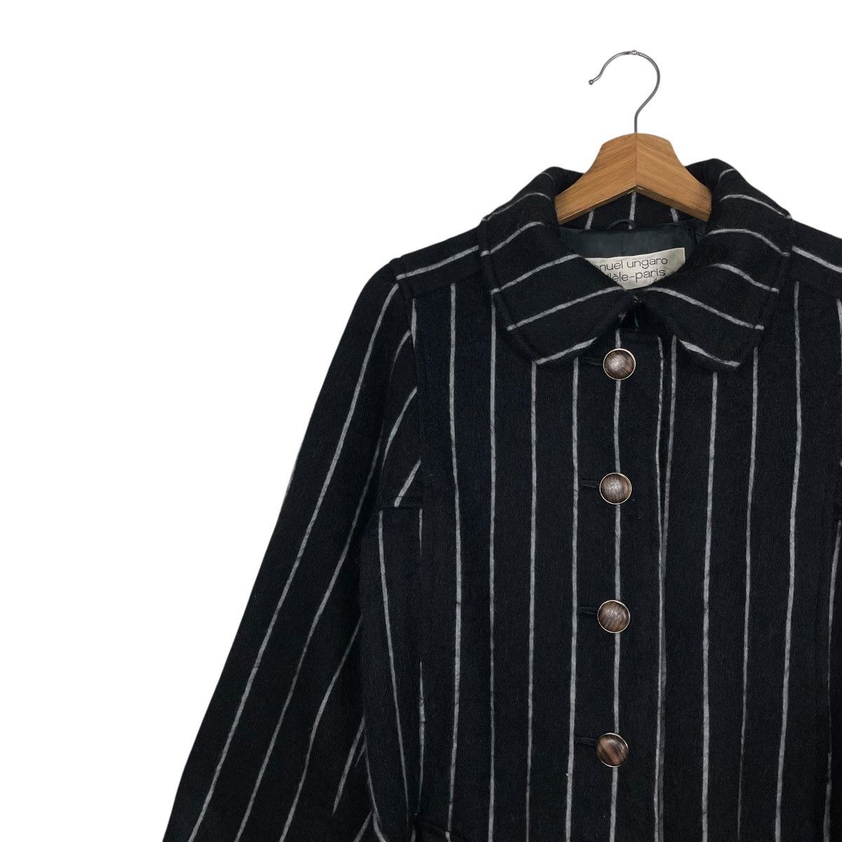 Emanuel Ungaro Vintage 60s Emanuel Ungaro Stripe Women Coat Size S / US 4 / IT 40 - 7 Thumbnail