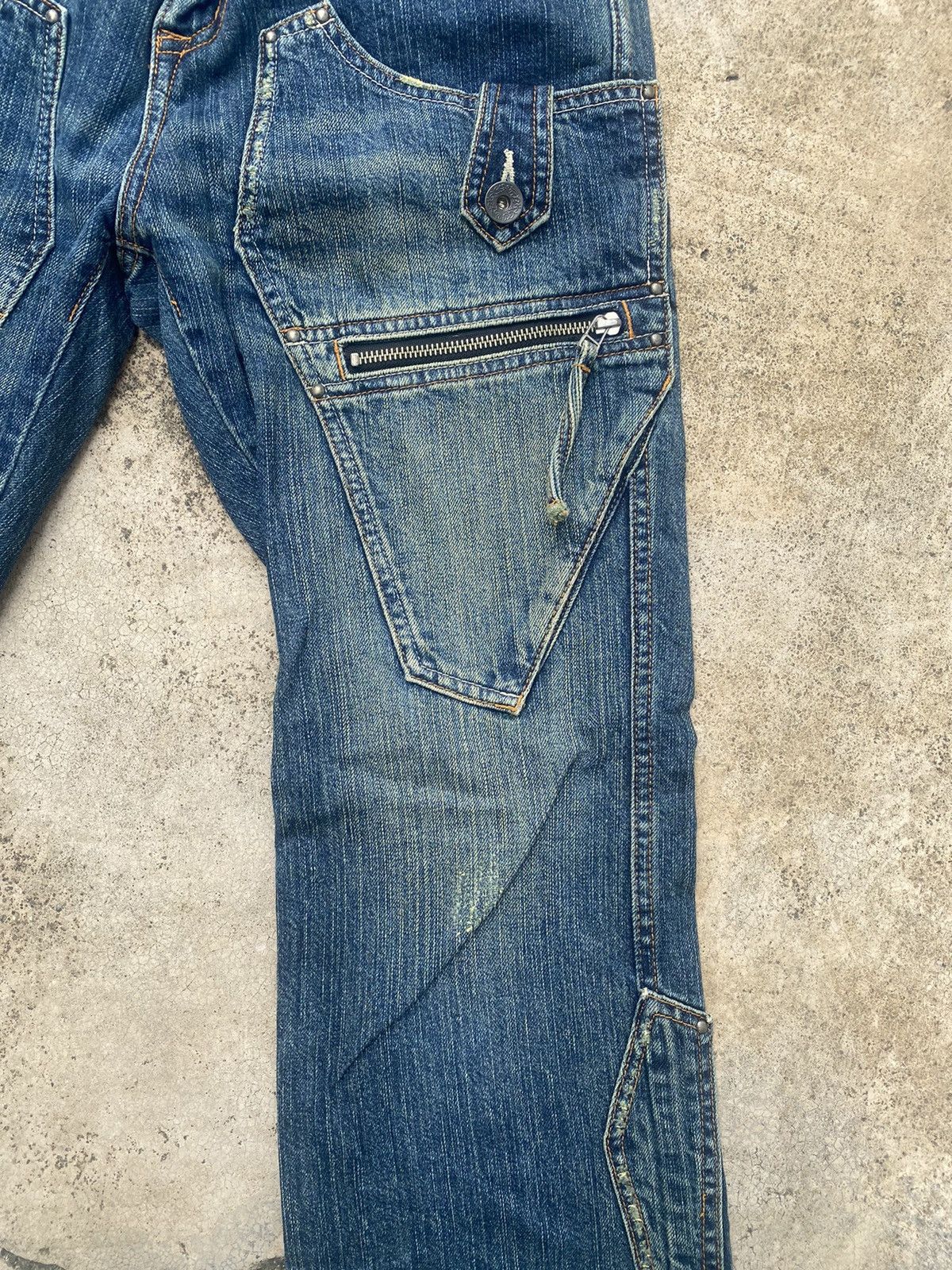 If Six Was Nine × Japanese Brand Flare Jeans Bison Double Knee Multipocket Size US 31 - 6 Thumbnail
