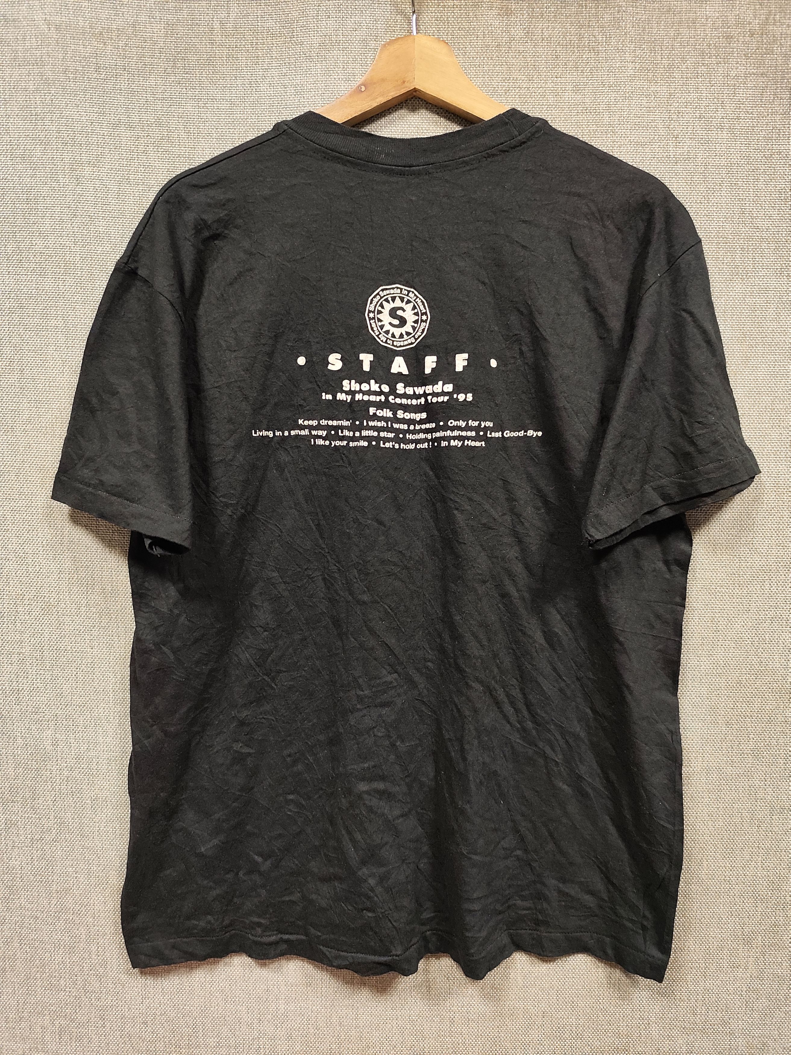Band Tees × Vintage vintage japanese singer Shoko Sawada tour 1995 staff tee Size US L / EU 52-54 / 3 - 1 Thumbnail